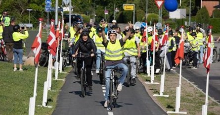 Fra indvielsesdagen af cykelstiens første del i 2023.