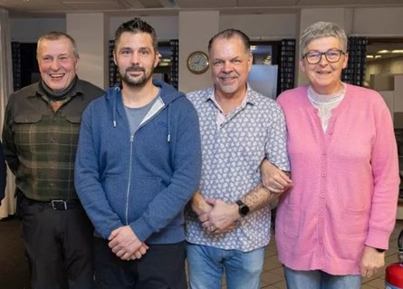 En del af lokalrådet - fra venstre: Bjarne Boysen (formand), Jørgen Schønemann (suppl.), Jean Darly (næstformand), Susanne Fredslund. Kirsten Welling (kasserer og referent) og Peter Paagaard ikke med på billedet.